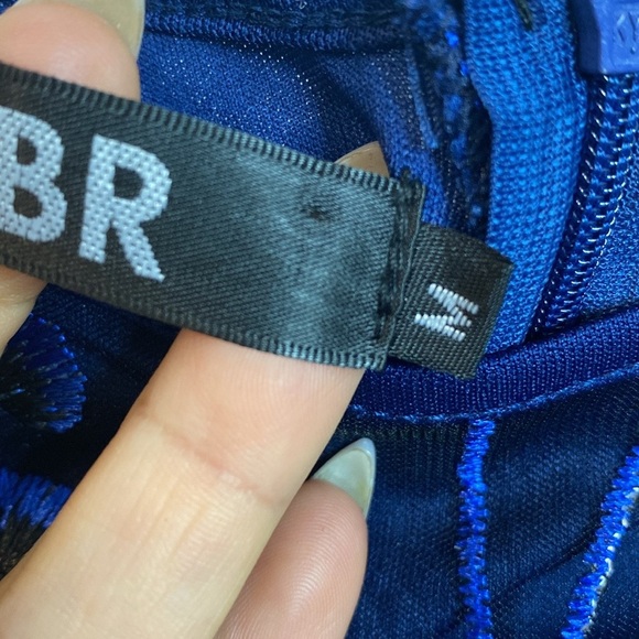 Floral Embroidered Sheer Sleeve Dress - Picture 8 of 8